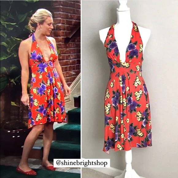 Early 2000s Vintage Halter Dress ASO Kaley Cuoco as Penny in The Big Bang  Theory